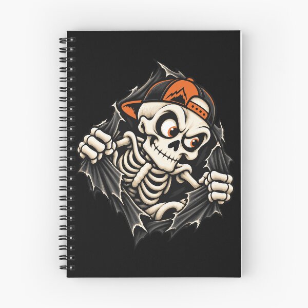 Item preview, Carby The Skeleton Inspector Breaking Through Shirt | MTB Halloween Skeleton Design designed and sold by SingleTrackes.