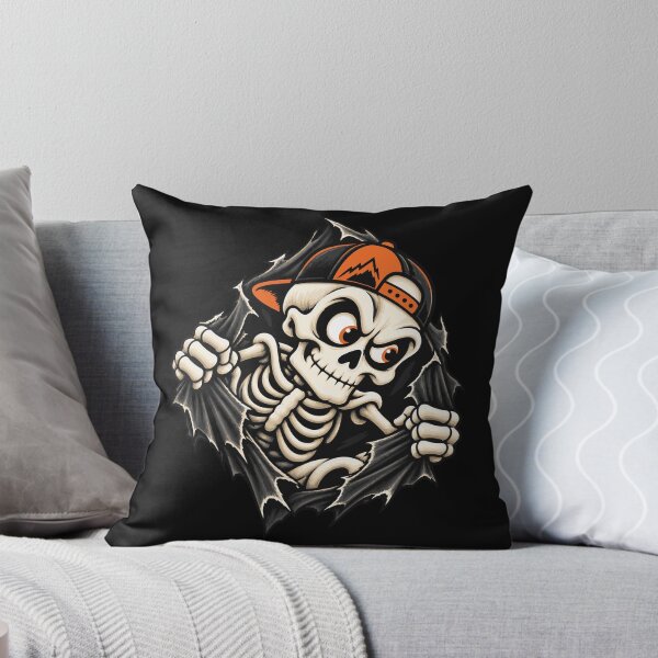 Item preview, Carby The Skeleton Inspector Breaking Through Shirt | MTB Halloween Skeleton Design designed and sold by SingleTrackes.