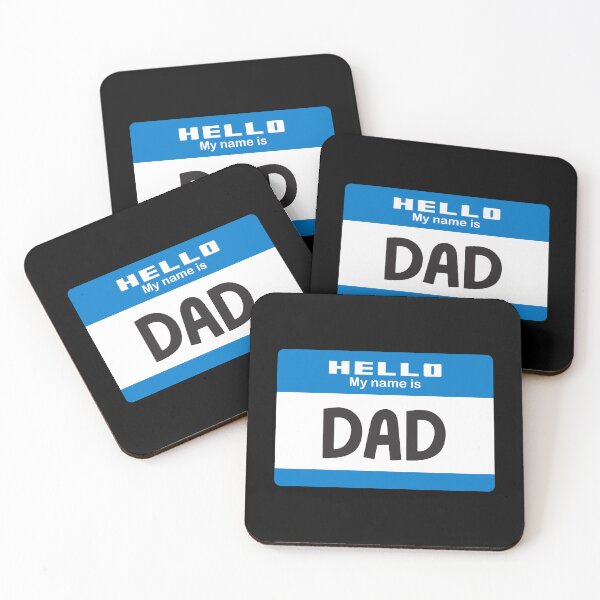 Item preview, Hello My Name Is Dad - Blue Name Tag Design designed and sold by Vector-Artist.