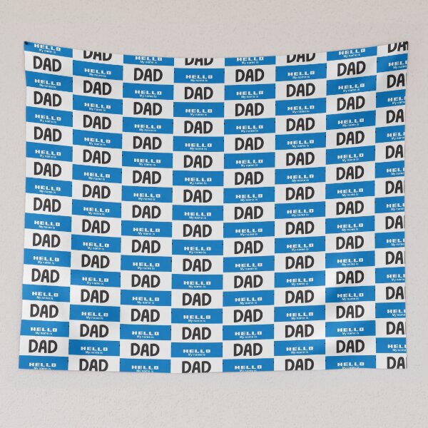 Item preview, Hello My Name Is Dad - Blue Name Tag Design designed and sold by Vector-Artist.
