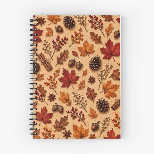 Item preview, Autumn Harvest Pattern – Maple Leaves, Acorns & Pinecones designed and sold by HO•Designs.