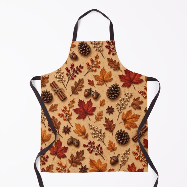 Item preview, Autumn Harvest Pattern – Maple Leaves, Acorns & Pinecones designed and sold by HO•Designs.