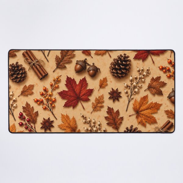 Item preview, Autumn Harvest Pattern – Maple Leaves, Acorns & Pinecones designed and sold by HO•Designs.