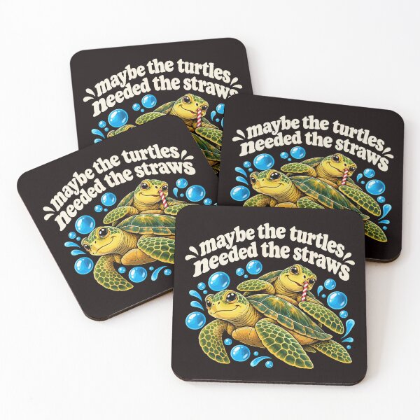 Item preview, Maybe The Turtles Needed The Straws Funny Sea Turtle Quote designed and sold by AnhaPhysic.