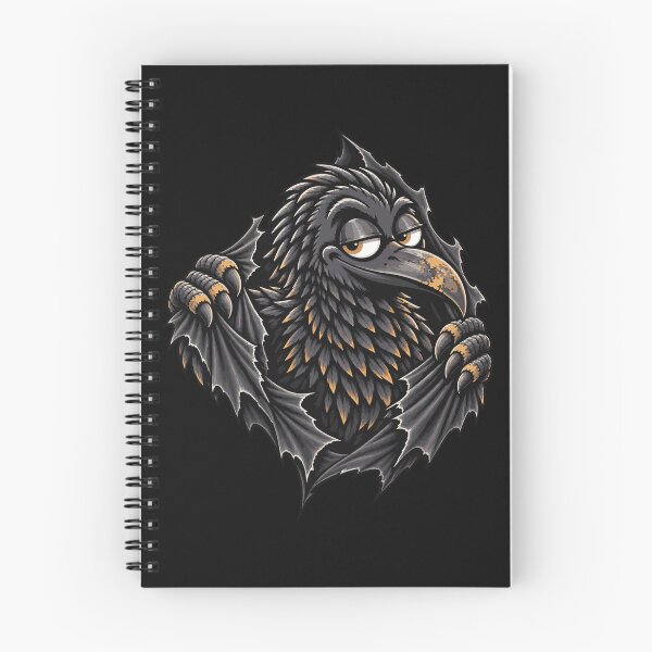 Item preview, Feathy Black Feather Breaking Through Shirt | MTB Halloween Raven Design designed and sold by SingleTrackes.