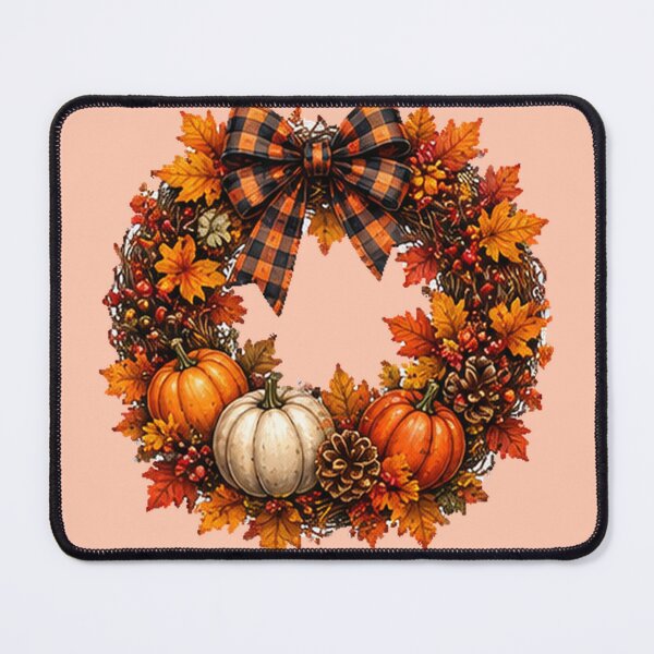 Item preview, Autumn Pumpkin Harvest Wreath Halloween designed and sold by DrAsmaaMohamed.
