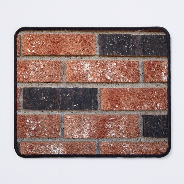 Item preview, Close detail of red and black brick wall designed and sold by lisavonbiela.
