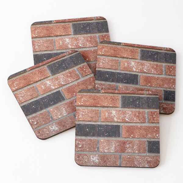 Item preview, Close detail of red and black brick wall designed and sold by lisavonbiela.