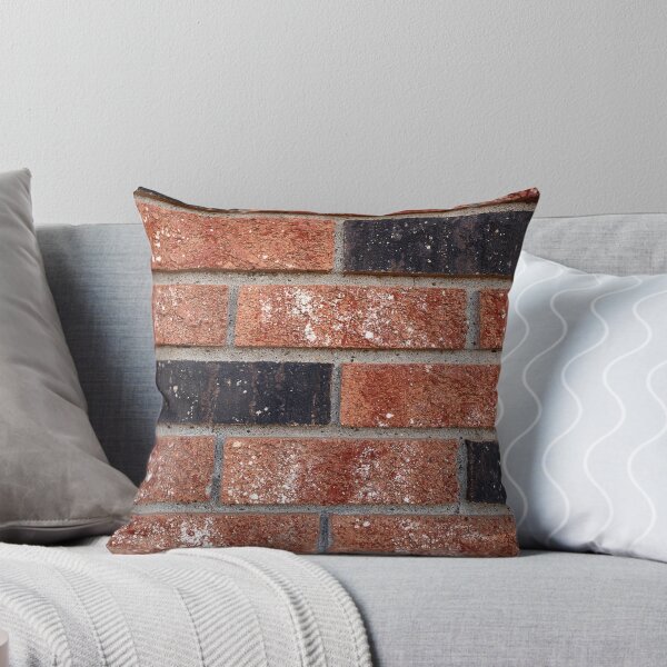 Item preview, Close detail of red and black brick wall designed and sold by lisavonbiela.