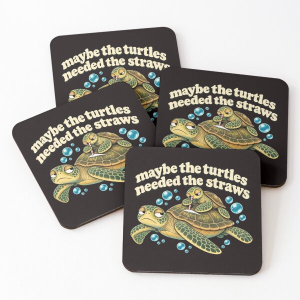 Item preview, Maybe The Turtles Needed The Straws Funny Vintage Sea Turtle Quote designed and sold by AnhaPhysic.