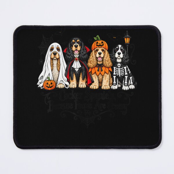 Item preview, Cocker Spaniels Because People are Creepy Halloween Dog designed and sold by leevekaArt.