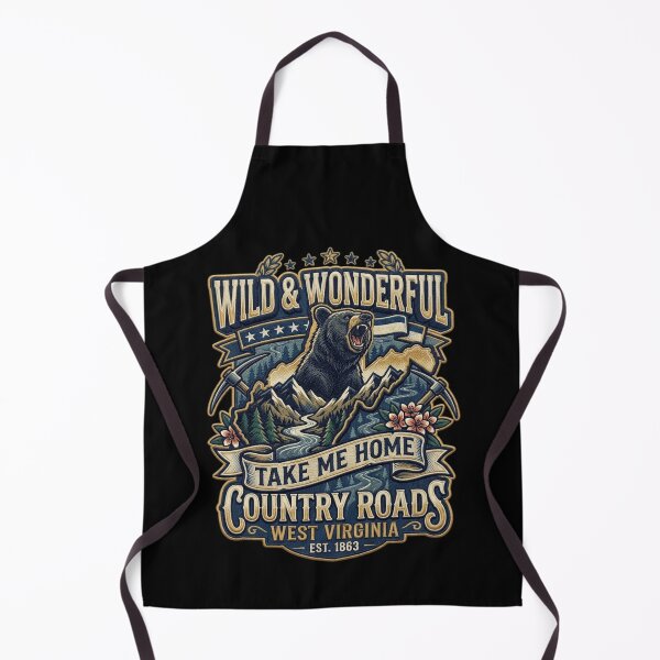 Item preview, West Virginia Wild and Wonderful Vintage Appalachian Bear - Take Me Home Country Roads designed and sold by MAJCO-ART.