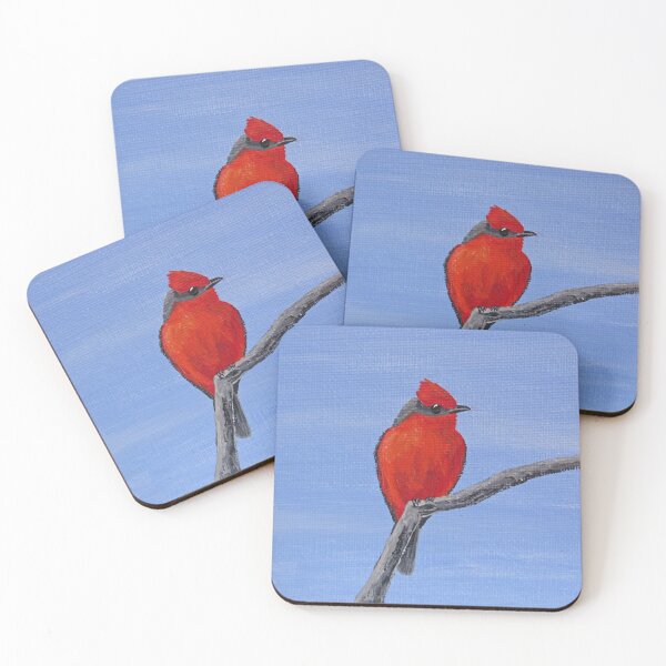 Item preview, Vermilion Flycatcher Patiently Waiting designed and sold by Magpie's Miscellany.