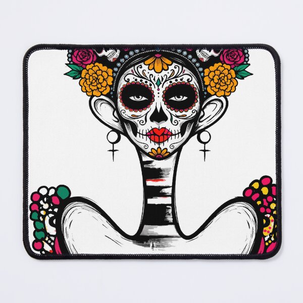 Item preview, Catrina Colorful Sugar Skull Illustration designed and sold by Ojo de Lilith.