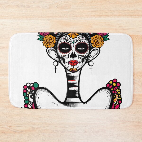Item preview, Catrina Colorful Sugar Skull Illustration designed and sold by  Ojo de Lilith.