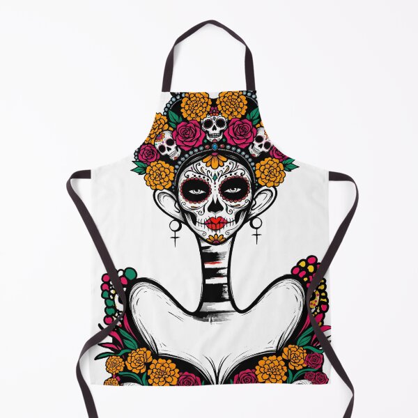 Item preview, Catrina Colorful Sugar Skull Illustration designed and sold by  Ojo de Lilith.