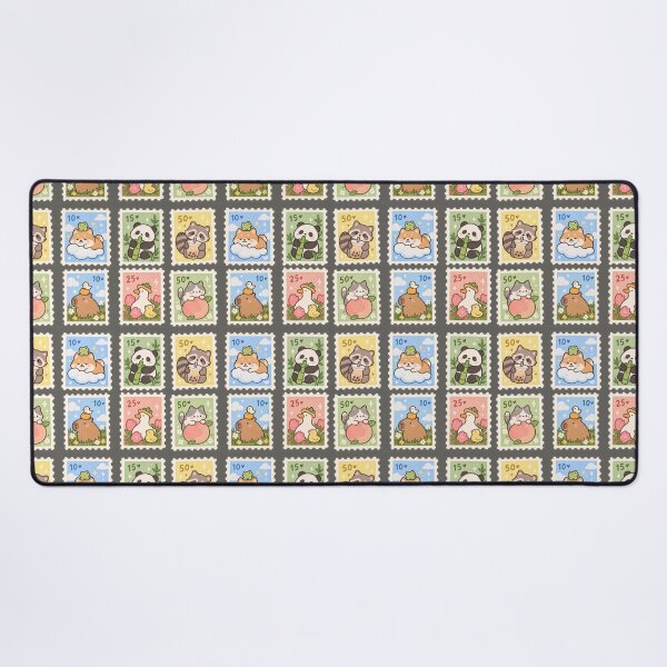 Item preview, Cute Kawaii Animal Stamp Collection Sticker – Cat, Capybara, Raccoon & Shiba Inu designed and sold by StickerJas.