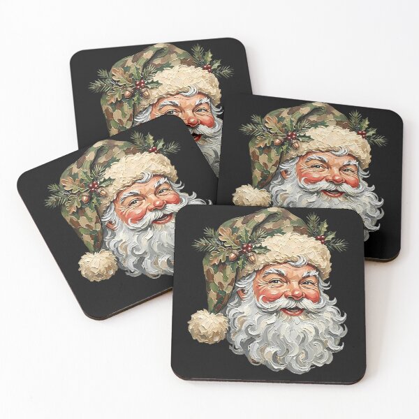 Item preview, Vintage Camo Santa Face Camouflage Christmas Xmas Camo Retro designed and sold by PAROSSA.