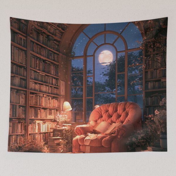 Item preview, Books & Moonlight designed and sold by bubblyrainbow.