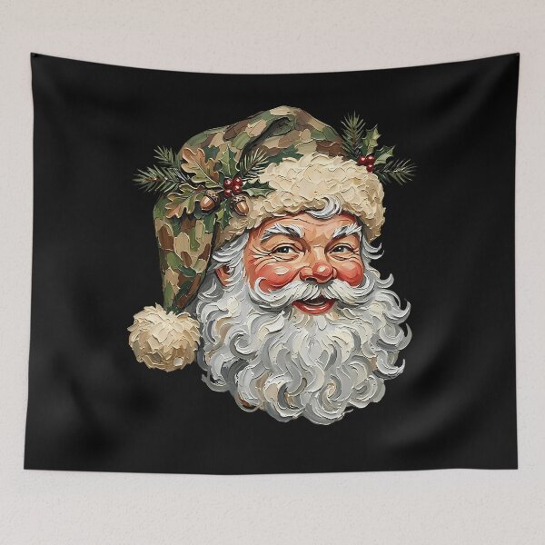 Item preview, Vintage Camo Santa Face Camouflage Christmas Xmas Camo Retro designed and sold by PAROSSA.