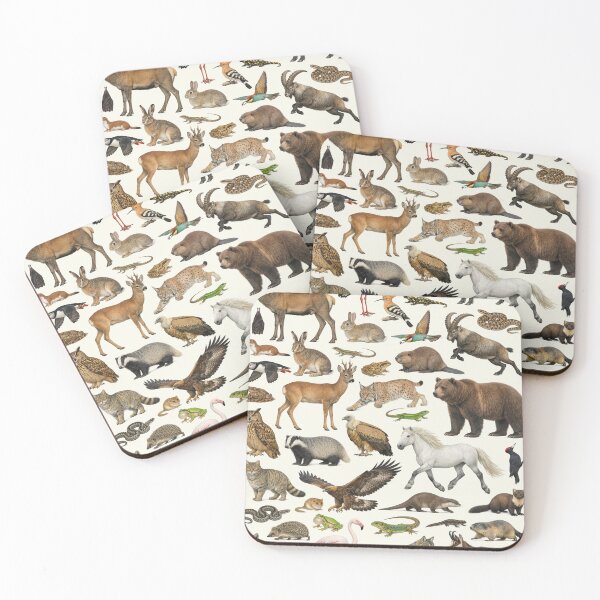 Item preview, Native Animals of France Retro Style Identification Chart designed and sold by kakarikihill.