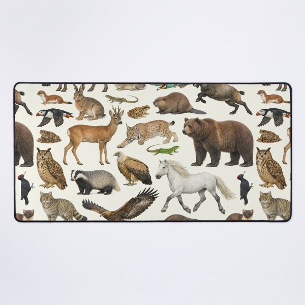 Item preview, Native Animals of France Retro Style Identification Chart designed and sold by kakarikihill.