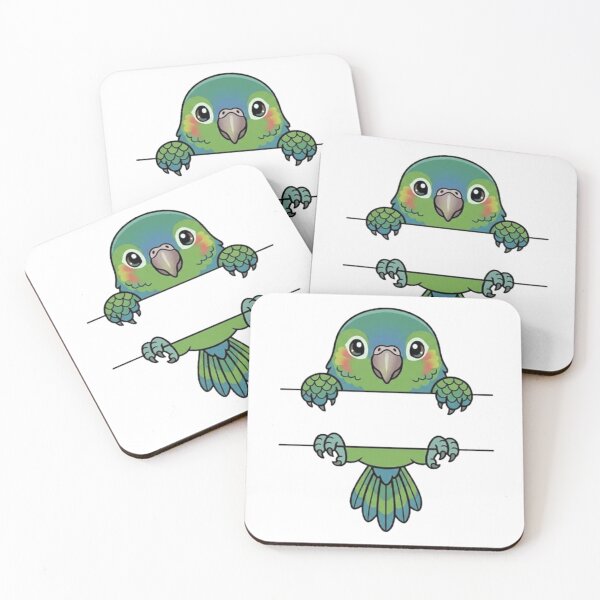 Item preview, Cute Peeking Green Parrot Split Monogram  designed and sold by PetalsPaws.