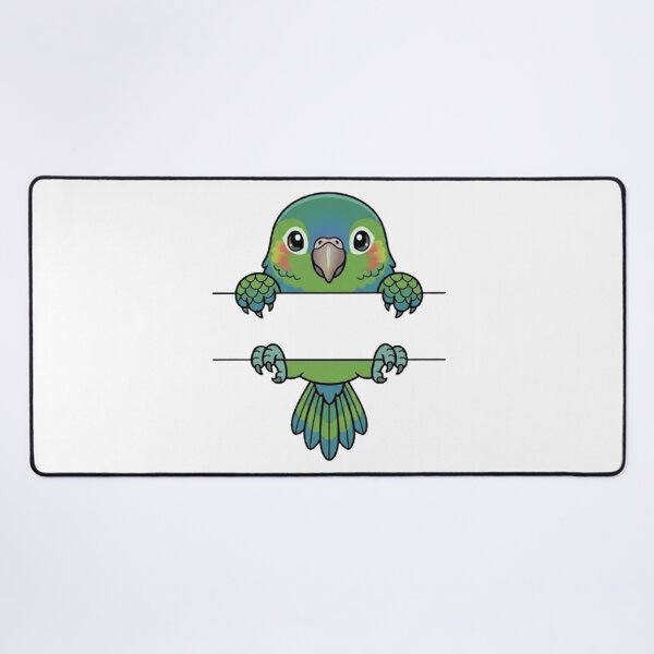 Item preview, Cute Peeking Green Parrot Split Monogram  designed and sold by PetalsPaws.