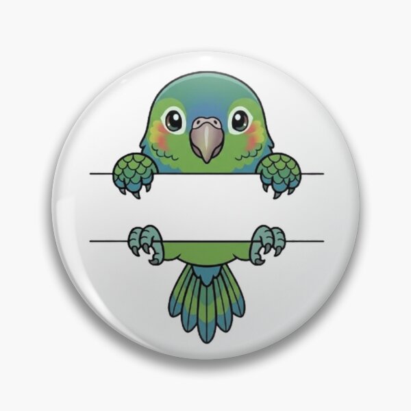 Item preview, Cute Peeking Green Parrot Split Monogram  designed and sold by PetalsPaws.