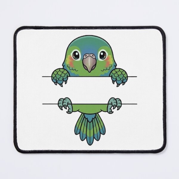 Item preview, Cute Peeking Green Parrot Split Monogram designed and sold by PetalsPaws.