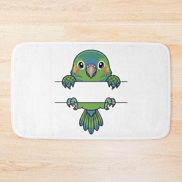 Item preview, Cute Peeking Green Parrot Split Monogram  designed and sold by PetalsPaws.