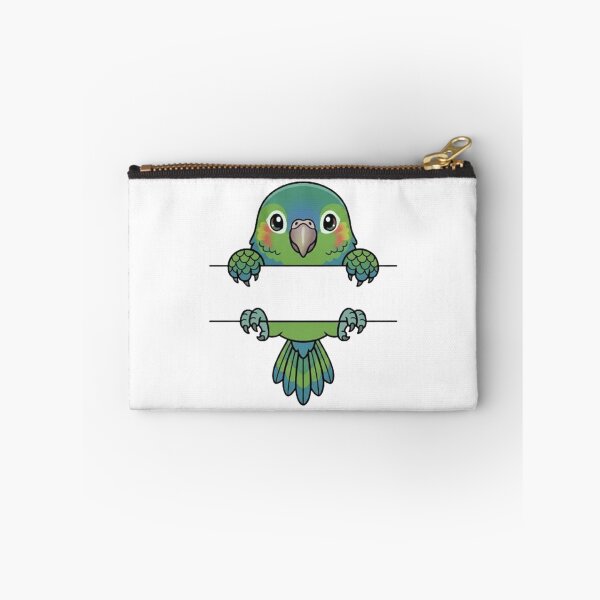 Item preview, Cute Peeking Green Parrot Split Monogram  designed and sold by PetalsPaws.