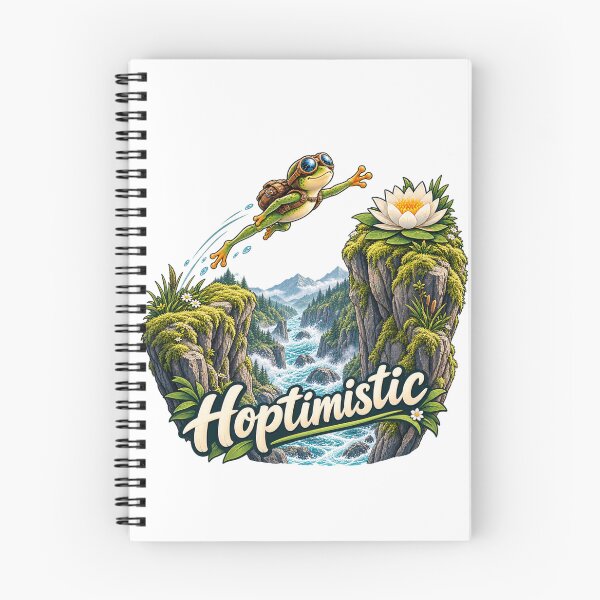 Item preview, Hoptimistic – The Frog's Impossible Leap designed and sold by Animal Puns.