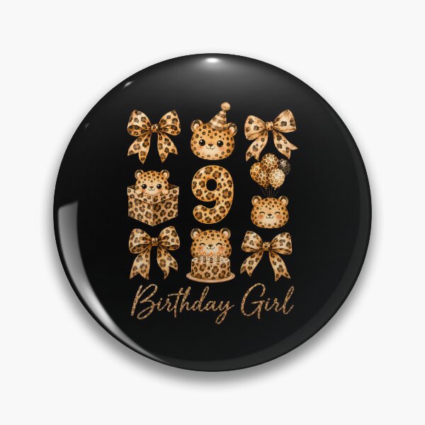 Item preview, 9Th Birthday Girl Leopard Coquette Bow 9 Year Old Bday Party designed and sold by PAROSSA.