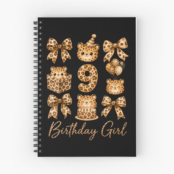 Item preview, 9Th Birthday Girl Leopard Coquette Bow 9 Year Old Bday Party designed and sold by PAROSSA.