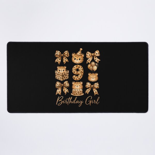 Item preview, 9Th Birthday Girl Leopard Coquette Bow 9 Year Old Bday Party designed and sold by PAROSSA.