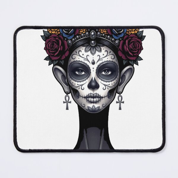 Item preview, Catrina Colorful Sugar Skull Illustration designed and sold by Ojo de Lilith.