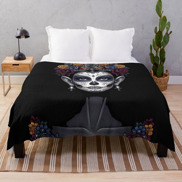 Item preview, Catrina Colorful Sugar Skull Illustration designed and sold by  Ojo de Lilith.