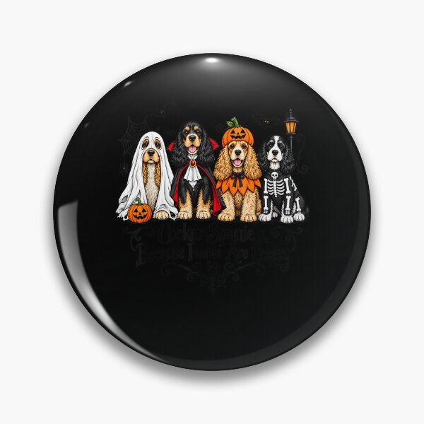 Artikelvorschau, Cocker Spaniels, weil Menschen gruselig sind – Halloween-Hunde entworfen und verkauft von MatherFisher.