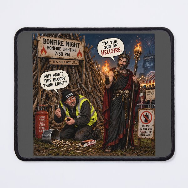 Item preview, Hades God of Hellfire Funny Bonfire Night designed and sold by Hornace88studio.