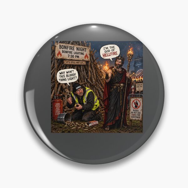 Item preview, Hades God of Hellfire Funny Bonfire Night designed and sold by Hornace88studio.