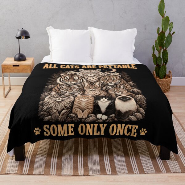 Item preview, Funny All Cats Are Pettable Some Only Once Wild Vintage designed and sold by PAROSSA.