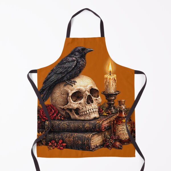 Item preview, Gothic Raven Skull Candle Halloween designed and sold by DrAsmaaMohamed.
