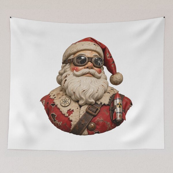 Item preview, Fallout Santa With Cracked Goggles And Rocket Harness designed and sold by IllustrifyArts.