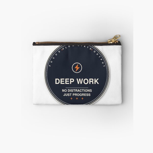Item preview, Deep Work Fashion Sticker | Retro Focus Badge Decal - No Distractions designed and sold by mryan78.