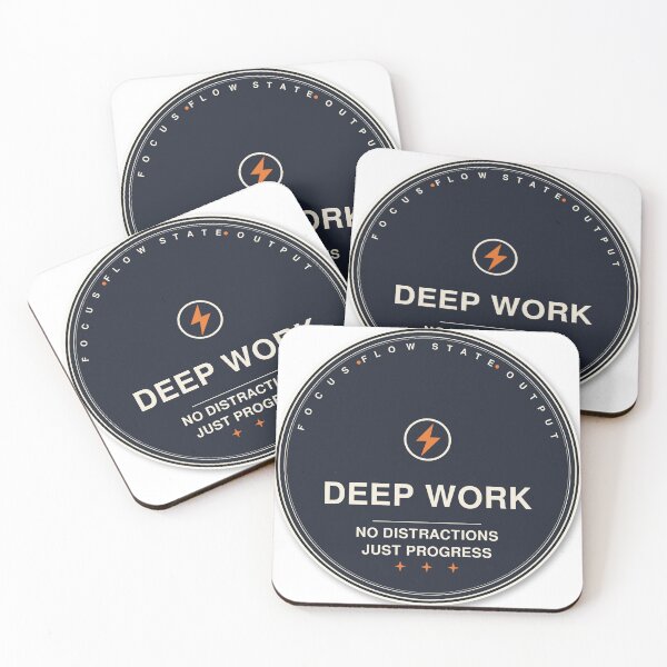 Item preview, Deep Work Fashion Sticker | Retro Focus Badge Decal - No Distractions designed and sold by mryan78.