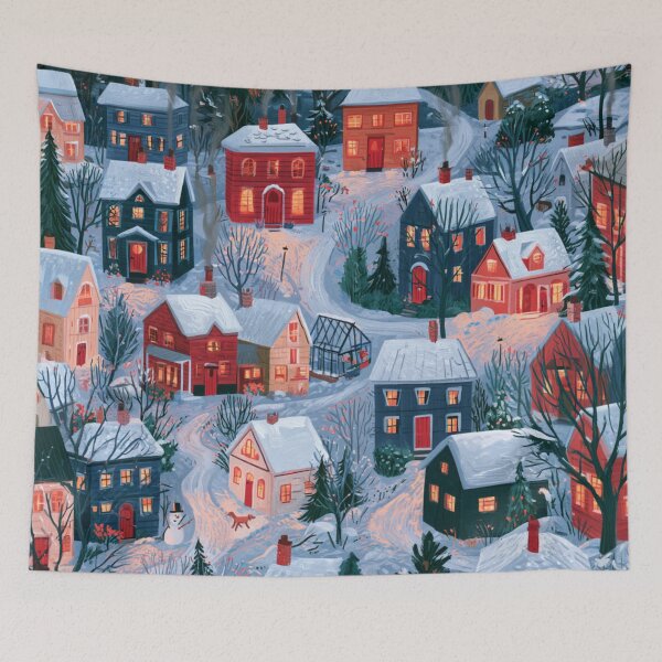 Item preview, Cozy Little Winter Town designed and sold by bubblyrainbow.