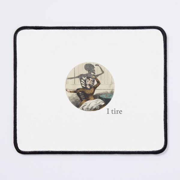 Item preview, I Tire Woman with Skeleton Vintage designed and sold by When Whimsy Wakes.