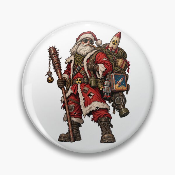 Item preview, Fallout Santa With Spiked Bat Cigar And Supply Pack designed and sold by IllustrifyArts.