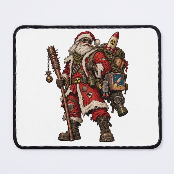 Item preview, Fallout Santa With Spiked Bat Cigar And Supply Pack designed and sold by IllustrifyArts.